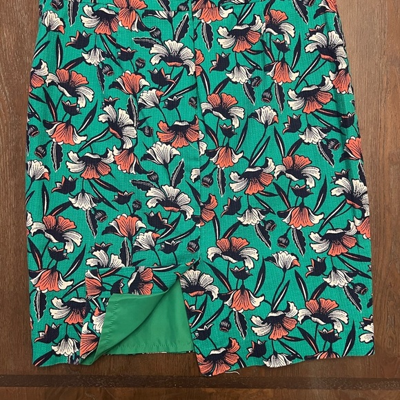 J. Crew Floral Skirt - Green and Orange. A042 - Picture 2 of 5